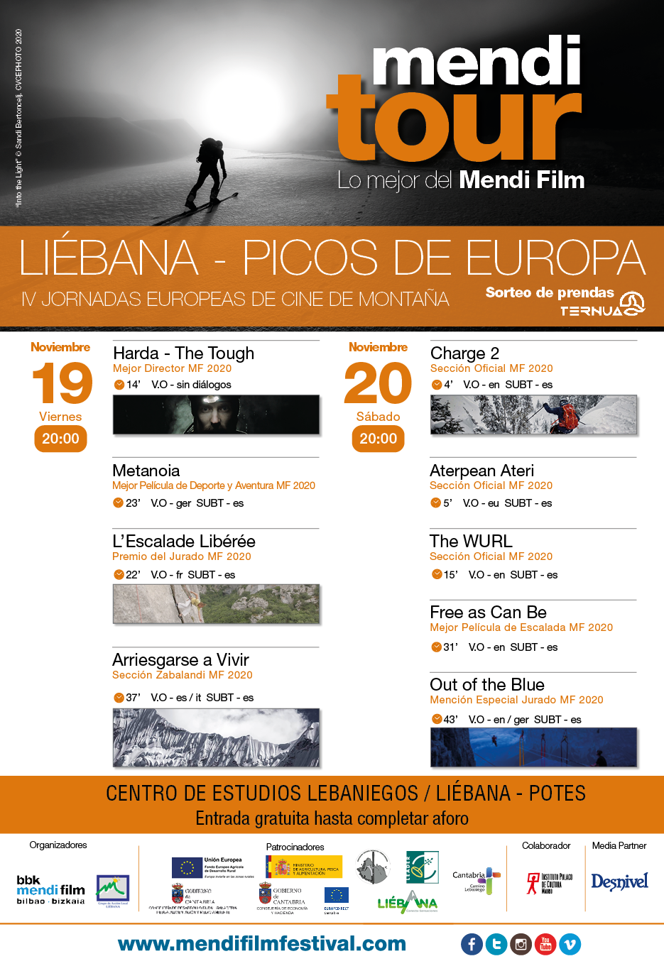 MENDI TOUR IV JORNADAS EUROPEAS DE CINE DE MONTAÑA LIEBANA